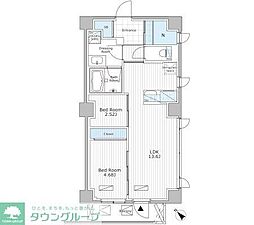アスブルーム奥浅草 5階2SLDKの間取り