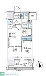 Ｊ．ＧＲＡＮ　Ｃｏｕｒｔ　浅草 4階1DKの間取り