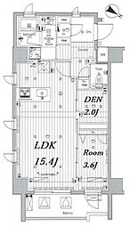 メイクス浅草EAST 4階1SLDKの間取り
