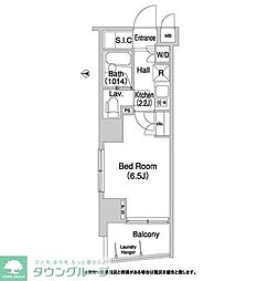 コンフォリア押上 5階1Kの間取り