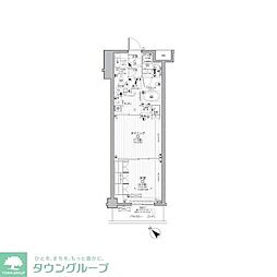 デュオステージ曳舟 4階1DKの間取り