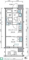 パークアクシス新大橋 1DKの間取図画像