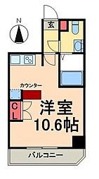 クロスレジデンス清澄白河 ワンルームの間取図画像