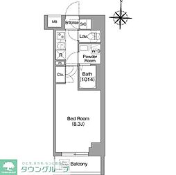 BPRレジデンス大島 1Kの間取図画像