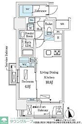 シーズンフラッツ浅草六丁目 1LDKの間取図画像