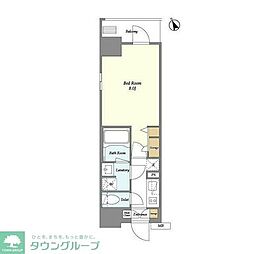プライムアーバン台東根岸 1Kの間取図画像