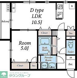 リブリ・Le・Lien 1LDKの間取図画像