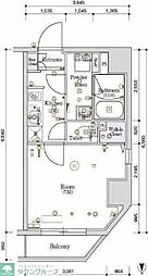 スカイコートグランデ木場 1Kの間取図画像