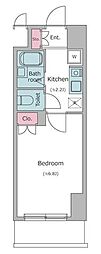 レジディア木場 1Kの間取図画像