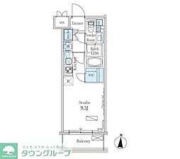 パークアクシス錦糸町ヴェール ワンルームの間取図画像
