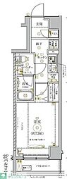ガリシア錦糸町4 1Kの間取図画像