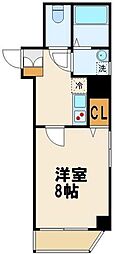 スカイコートヌーベル入谷2 1Kの間取図画像
