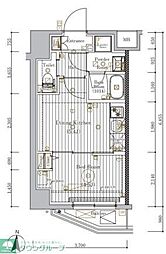 ミライズ錦糸町マーロ 1DKの間取図画像