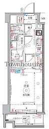クレヴィスタ亀戸6 1Kの間取図画像
