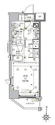 クレイシア亀戸サウスコート 1Kの間取図画像