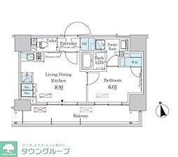 パークアクシス東陽町・親水公園 1LDKの間取図画像