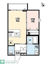 robot home 南千住(ロボットホームミナミセンジュ) 1LDKの間取図画像