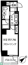 スカイレジデンスワン 1Kの間取図画像