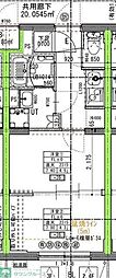 ラヴィエール住吉駅前 2Kの間取図画像