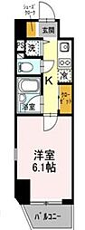 ParkWell門前仲町 1Kの間取図画像