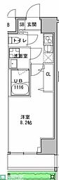 S-RESIDENCE押上Clair 1Kの間取図画像
