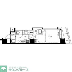 セジョリ浅草ウエスト 1Kの間取図画像