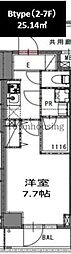 S-RESIDENCE錦糸町Norte 1Kの間取図画像