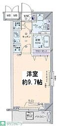 L-フラット両国 1Kの間取図画像