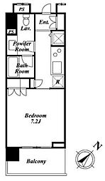 ＫＤＸレジデンス白金II 11階ワンルームの間取り