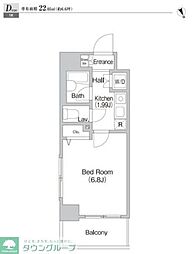 プライムアーバン大森 3階1Kの間取り