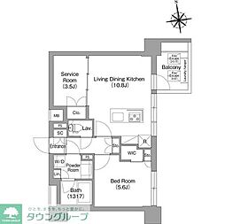 コンフォリア・リヴ西大島ＳＯＵＴＨ 3階1SLDKの間取り