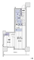 エスティメゾン大島 4階1LDKの間取り