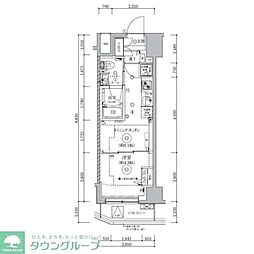 クオリタス門前仲町(クオリタスモンゼンナカチョウ) 3階1DKの間取り