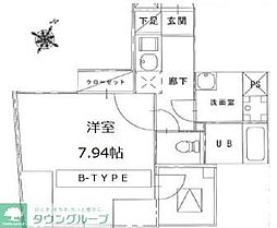 S-RESIDENCE日本橋浜町 3階1Kの間取り