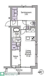 イプセ白金台 2階2LDKの間取り
