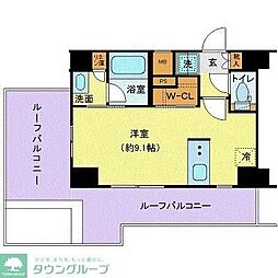 ジェノヴィア本羽田スカイガーデン ワンルームの間取図画像