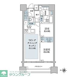 パークコート南麻布 2LDKの間取図画像