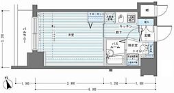 レジディア銀座東 1Kの間取図画像