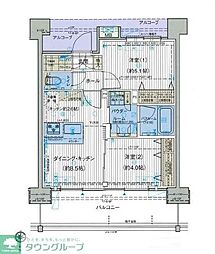 オーキッドレジデンス森下 2DKの間取図画像