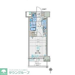 オーキッドレジデンス森下 1Kの間取図画像