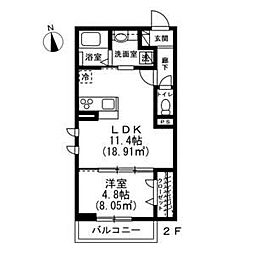 T-Maison du Bell(メゾンドベル) 1LDKの間取図画像