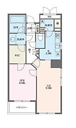 サウスポート品川 1LDKの間取図画像