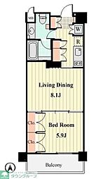 willDo清澄 1LDKの間取図画像