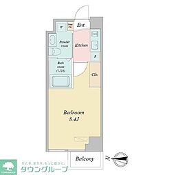 PRIMEURBANRYOGOKU 1Kの間取図画像