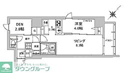 S-RESIDENCE神田avance 1Kの間取図画像