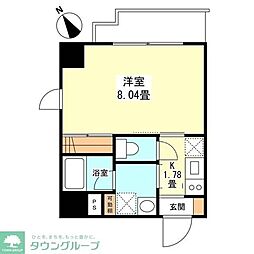 サンクレスト弐番館 1Kの間取図画像