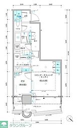 パークタワー勝どきミッド 1LDKの間取図画像