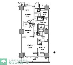 パークアクシス豊洲 3LDKの間取図画像
