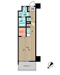 日本橋ファーストレジデンス 1Kの間取図画像