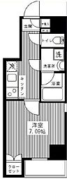 スカイコートパレス八丁堀 1Kの間取図画像